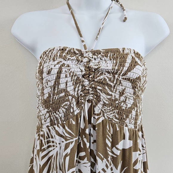 Tommy Bahama Maxi Dress Smocked Halter Hawaiian Floral Print Flowy Size SP - Picture 4 of 16